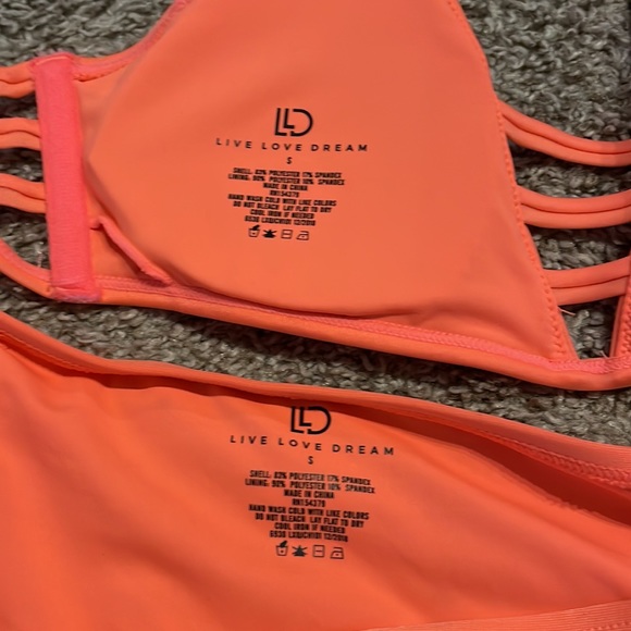 LIVE LOVE DREAM Coral Bikini Size S - Picture 3 of 4